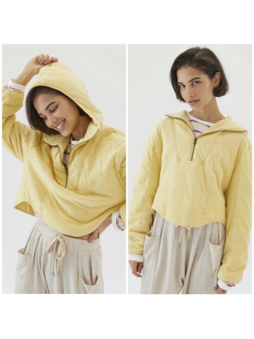 URBAN Outfitters Out from Under Queenie Quilted Hoodie Sweatshirt